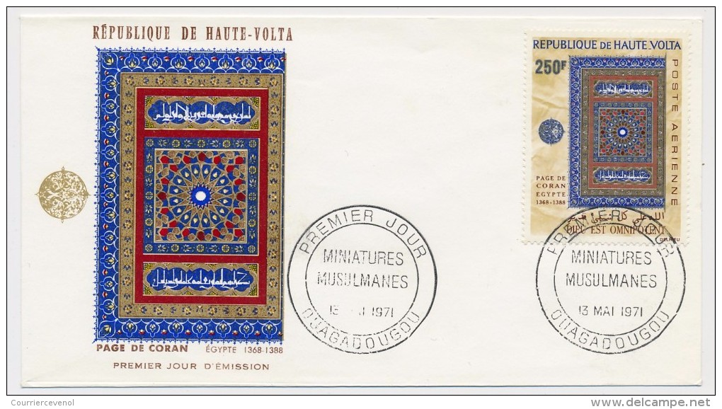 HAUTE VOLTA => 2 Enveloppes FDC => Miniatures Musulmanes - Ouagadougou - 13 Mai 1971 - Alto Volta (1958-1984)
