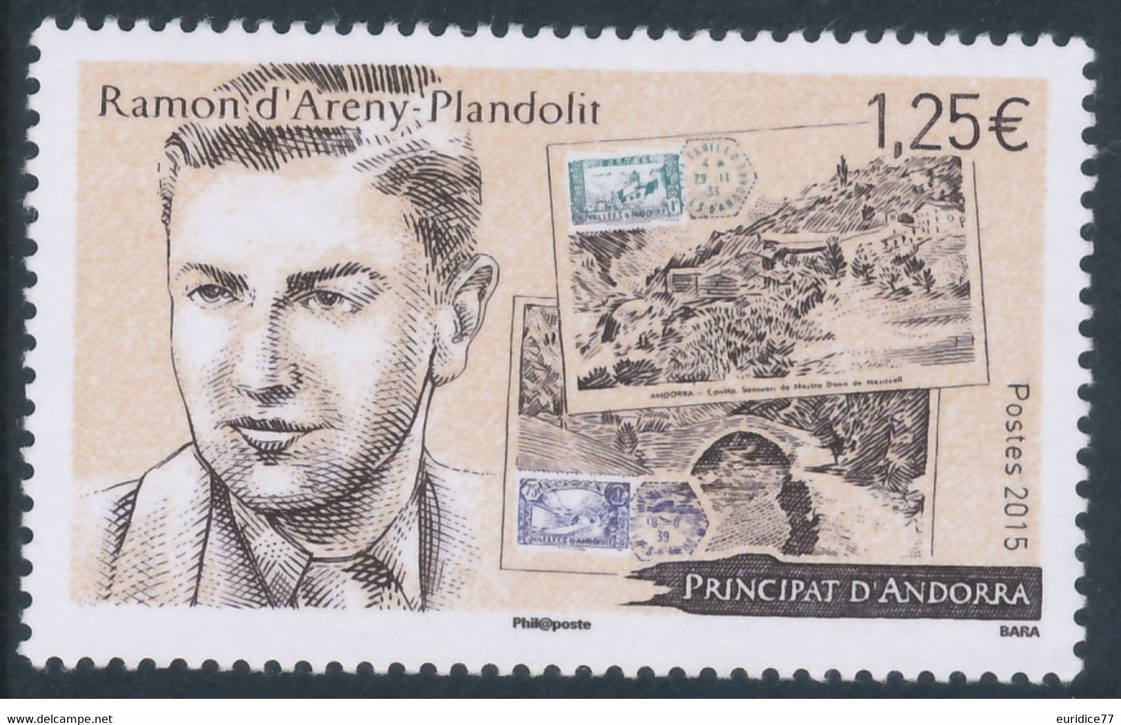 French Andorra 2015 - Ramon D'Areny - Plandolit Mnh - Neufs