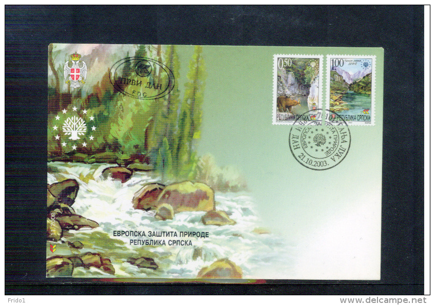 Bosnia And Herzegowina Serbian Post Office Banja Luka 2003 Naturschutz / Nature Protection FDC - Umweltschutz Und Klima