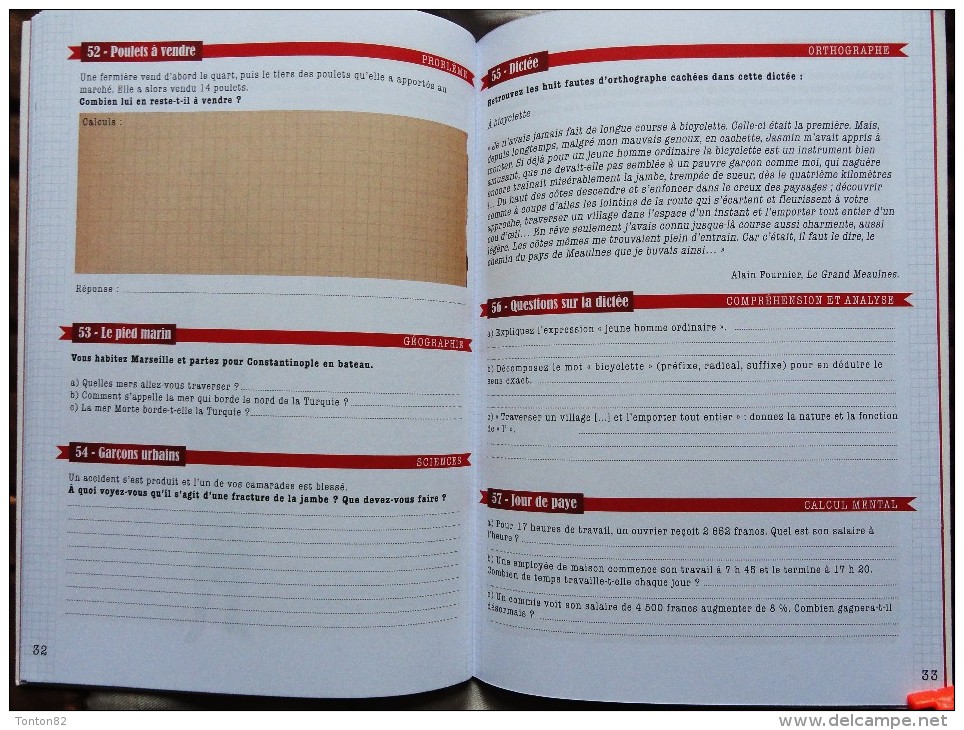 Cahier d'activités - " Auriez-vous votre Certificat d'Études ? " - Almanach Vermot & Librairie Hachette - ( 2013 ) .