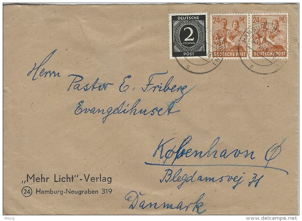 Cover Sent To Denmark  1948.  H-266 - Andere & Zonder Classificatie