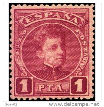 ES253STV-LFT**253TIJSC.CADETE.España. Spain.Espagne.Rey Alfonso Xlll Joven.1901/5.(Ed 253*)con  Charnela. - Otros & Sin Clasificación