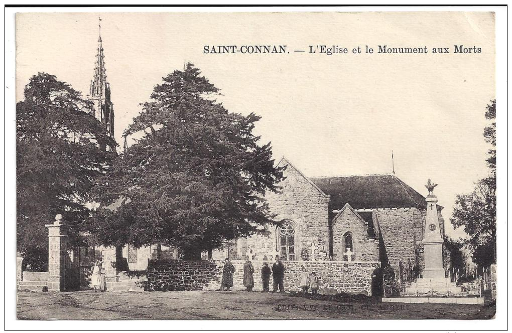 CPA 22 Saint Conan L'eglise Et Le Monument Aux Morts - Autres & Non Classés