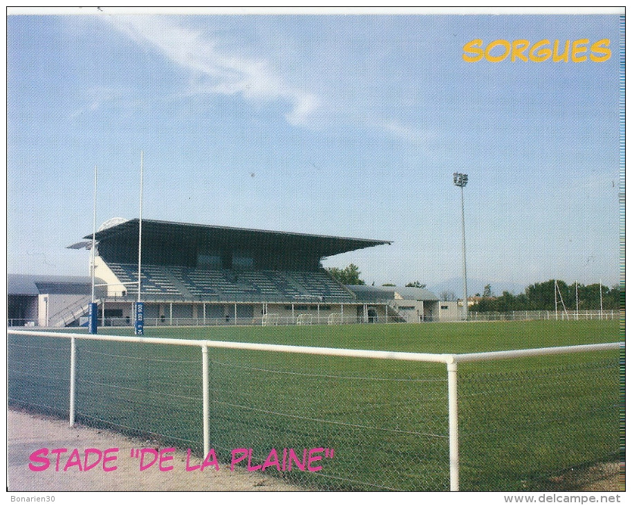 CPSM 84 SORGUES STADE DE LA PLAINE RUGBY  14x10,7cm - Sorgues