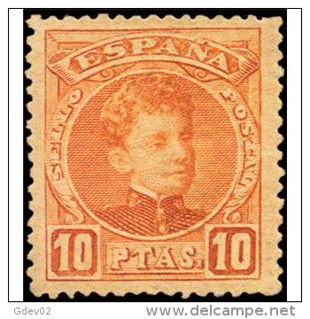 ES255STV-LFT**255STAN.CADETE.España. Spain.Espagne.Rey Alfonso Xlll Joven.1901/5.(Ed 255*)con  Charnela. - Ungebraucht