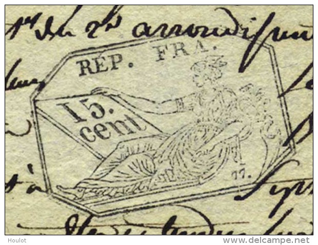 France 1 Lettre Très Vieux De La République = REP. FRA. De 15 Cents à 77.vue 4 Scans - 1870 Belagerung Von Paris