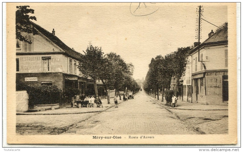 CPA 95 MERY SUR OISE ROUTE D AUVERS - Mery Sur Oise