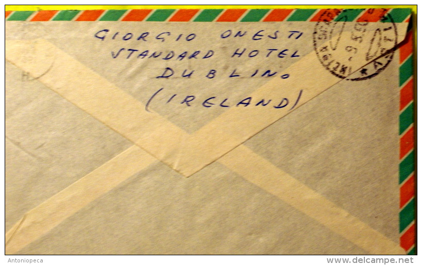 IRLANDA 1956 AEROGRAMMA BEN AFFRANCATO  VIAGGIATO - Storia Postale