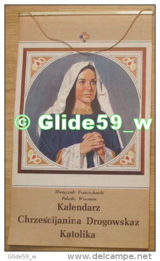 Kalendarz Chrzescijanina Drogowskaz Katolika 1976 - Calendrier Catholique Polonais - Grand Format : 1971-80