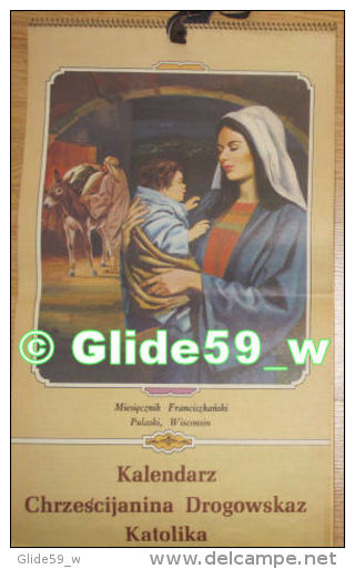 Kalendarz Chrzescijanina Drogowskaz Katolika 1980 - Calendrier Catholique Polonais - Grand Format : 1971-80