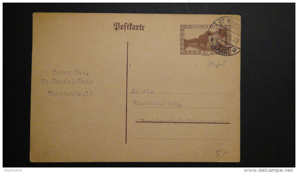 Germany - Saarland - 1931 - MI: P25 Used - Postal Stationary - Look Scan - Covers & Documents