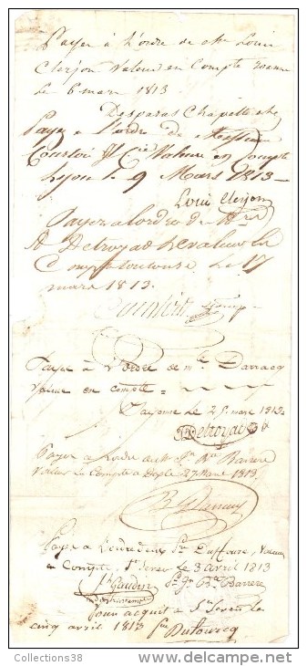 Lettre De Change 1er Empire - Cheques & Traveler's Cheques