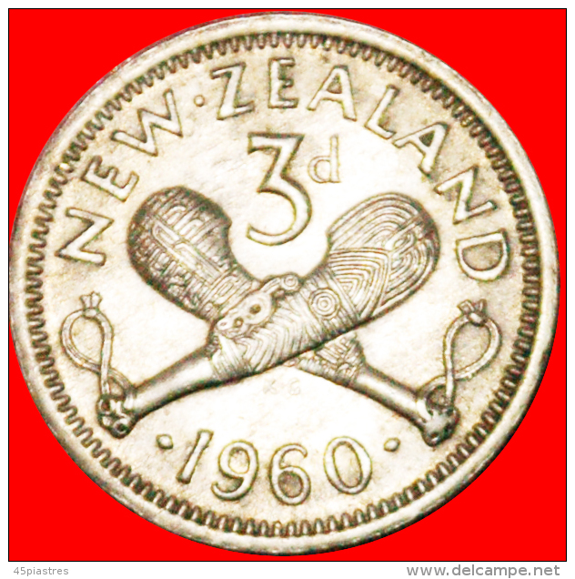 + WEAPON (1955-1965): NEW ZEALAND ★3 PENCE1960 MINT LUSTER! LOW START &#9733; NO RESERVE! - Nieuw-Zeeland