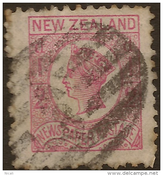 NZ 1873 1/2d QV Pmk A8 Obliterator SG 149 U #QM215 - Usados