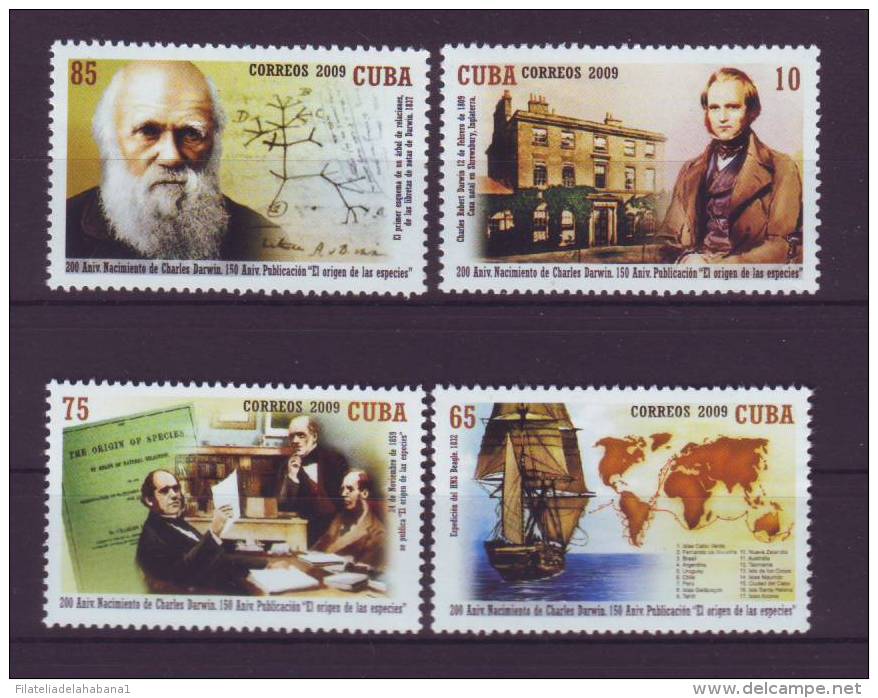 2009.22 CUBA 2009 COMPLETE SET MNH CHARLES DARWIN EVOLUTION. EAGLE SHIP. EVOLUCION. - Ongebruikt