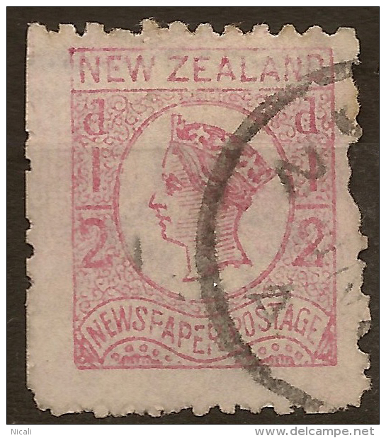 NZ 1873 1/2d QV Wmk Star SG 149 U #QM216 - Usados