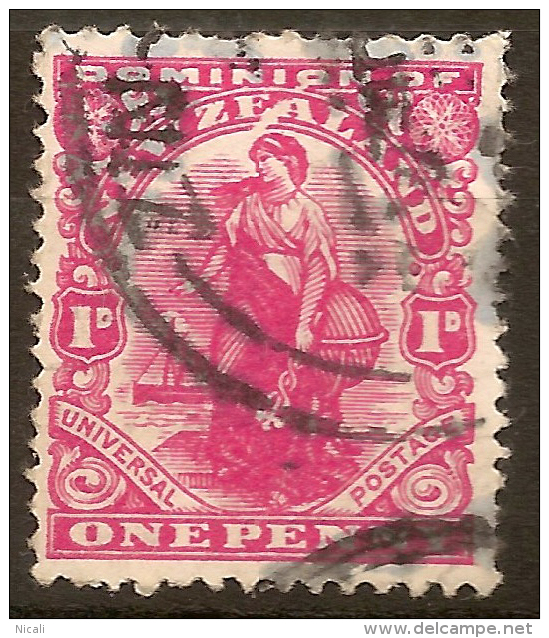 NZ 1909 1d Feather Flaw SG 405d U #QM198 - Variétés Et Curiosités