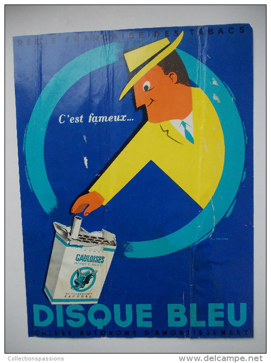 Affiche ancienne – Disque bleu, c'est fameux, Régie française des