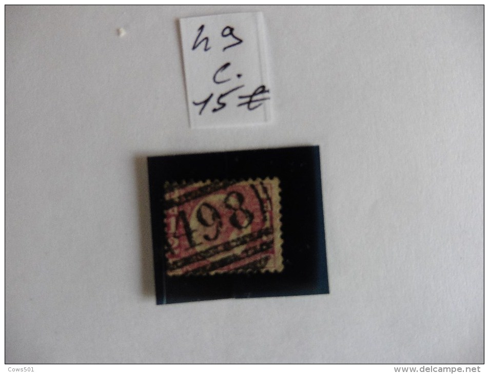 Grande Bretagne:  Victoria : N° 49 Oblitéré 1870 - Used Stamps