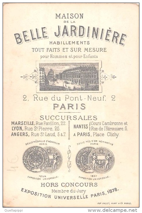 02969 "MAISON DE LA BELLE JARDINIERE - PARIS" CATENA NEGOZI ABBIGLIAMENTO - FONDATA NEL 1824 - Pubblicitari