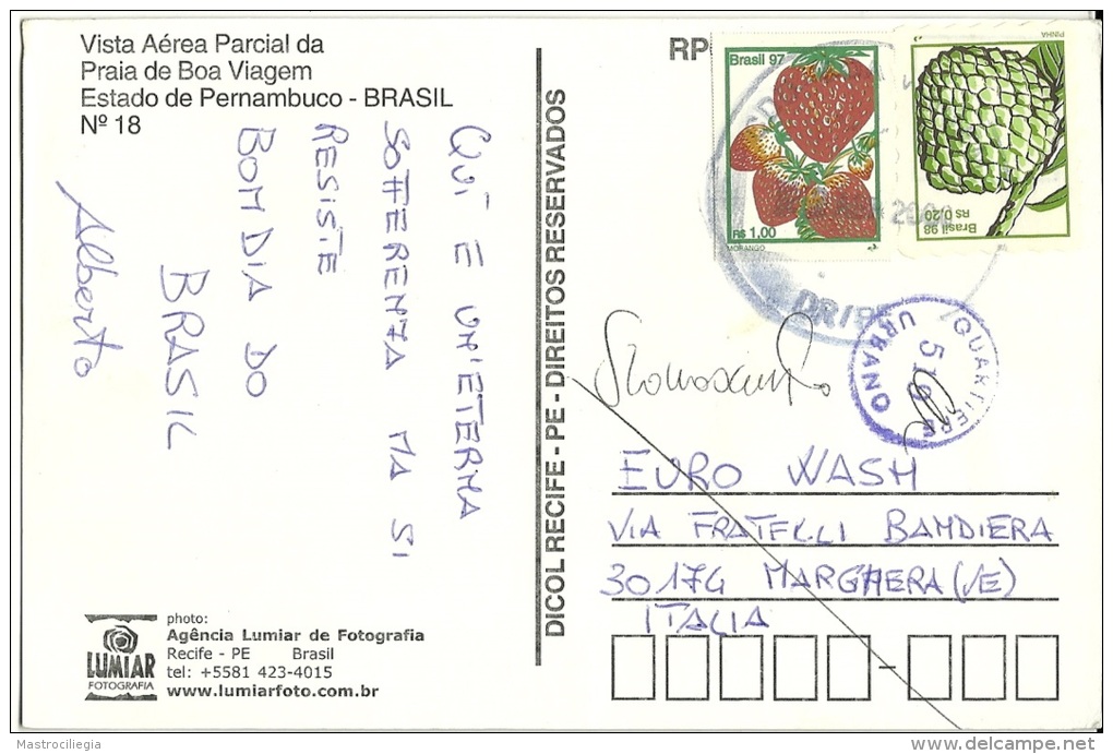 BRASIL  BRASILE  PERNAMBUCO  Praia De Boa Viagem  Nice Stamps  Fruits Theme - Recife