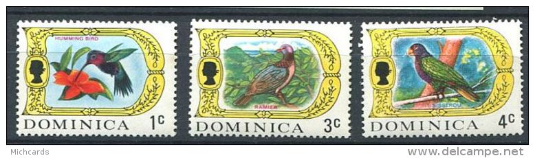 151 DOMINIQUE 1969 - Oiseaux Seuls De La Serie (Yvert 264 Et 266/67) Neuf ** (MNH) Sans Trace De Charniere - Dominica (...-1978)