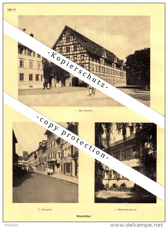 Photographien / Ansichten , 1927 , Winterthur , Obergasse , Museumsstrasse , Prospekt , Architektur , Fotos !!! - Winterthur