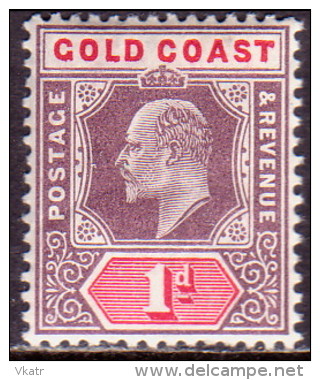 GOLD COAST 1906 SG #50a 1d MNH Wmk Mult Crown CA Challk-surfaced Paper CV £14 For Hinged - Gold Coast (...-1957)