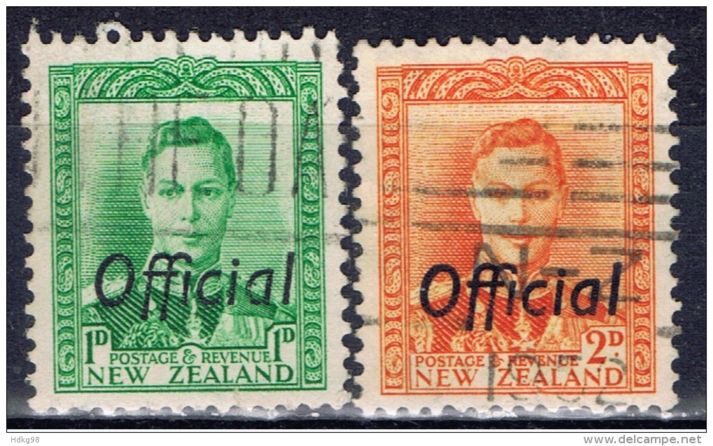 NZ+ Neuseeland 1927 1938 1947 1954 Mi 33 55 71 80 Dienstmarken - Service