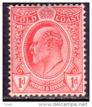 GOLD COAST 1908 SG #70 1d MNH Wmk Mult Crown CA - Gold Coast (...-1957)