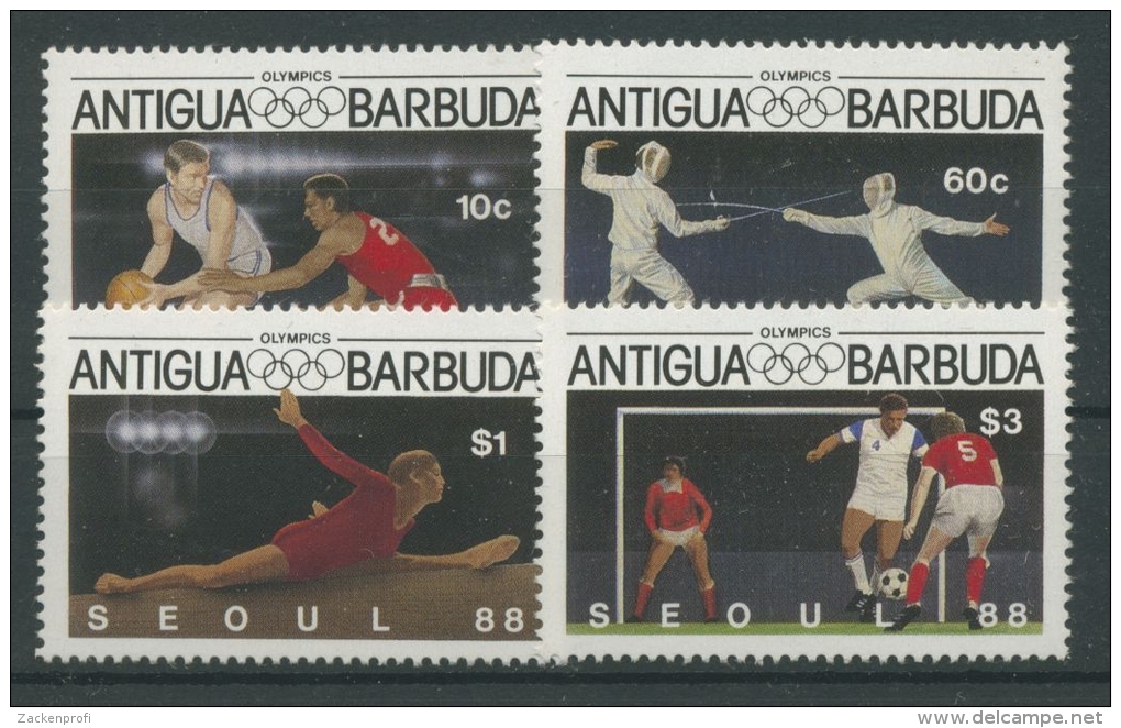 Antigua 1987 Olympia Sommerspiele Seoul 1020/23 Postfrisch - Antigua Und Barbuda (1981-...)