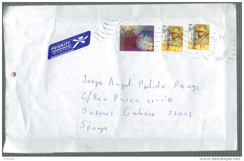 NEDERLAND  LETTRE 2014  NETHERLANDS  PAINTING VAN GOGH - Lettres & Documents