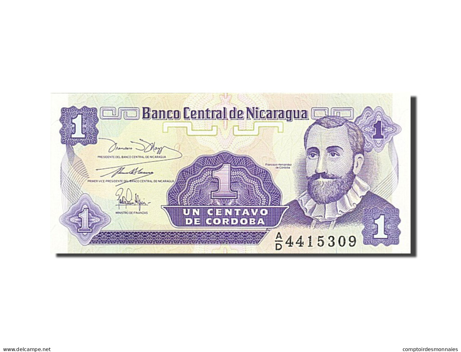 Billet, Nicaragua, 1 Centavo, 1991-1992, Undated (1991), KM:167, NEUF - Nicaragua