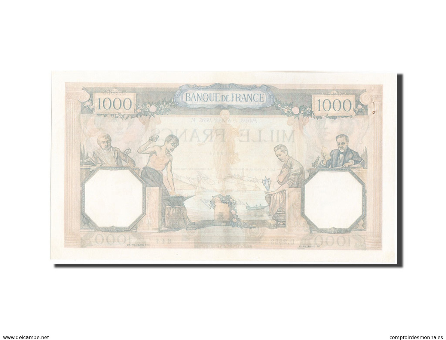 Billet, France, 1000 Francs, 1 000 F 1927-1940 ''Cérès Et Mercure'', 1936 - 1 000 F 1927-1940 ''Cérès Et Mercure''