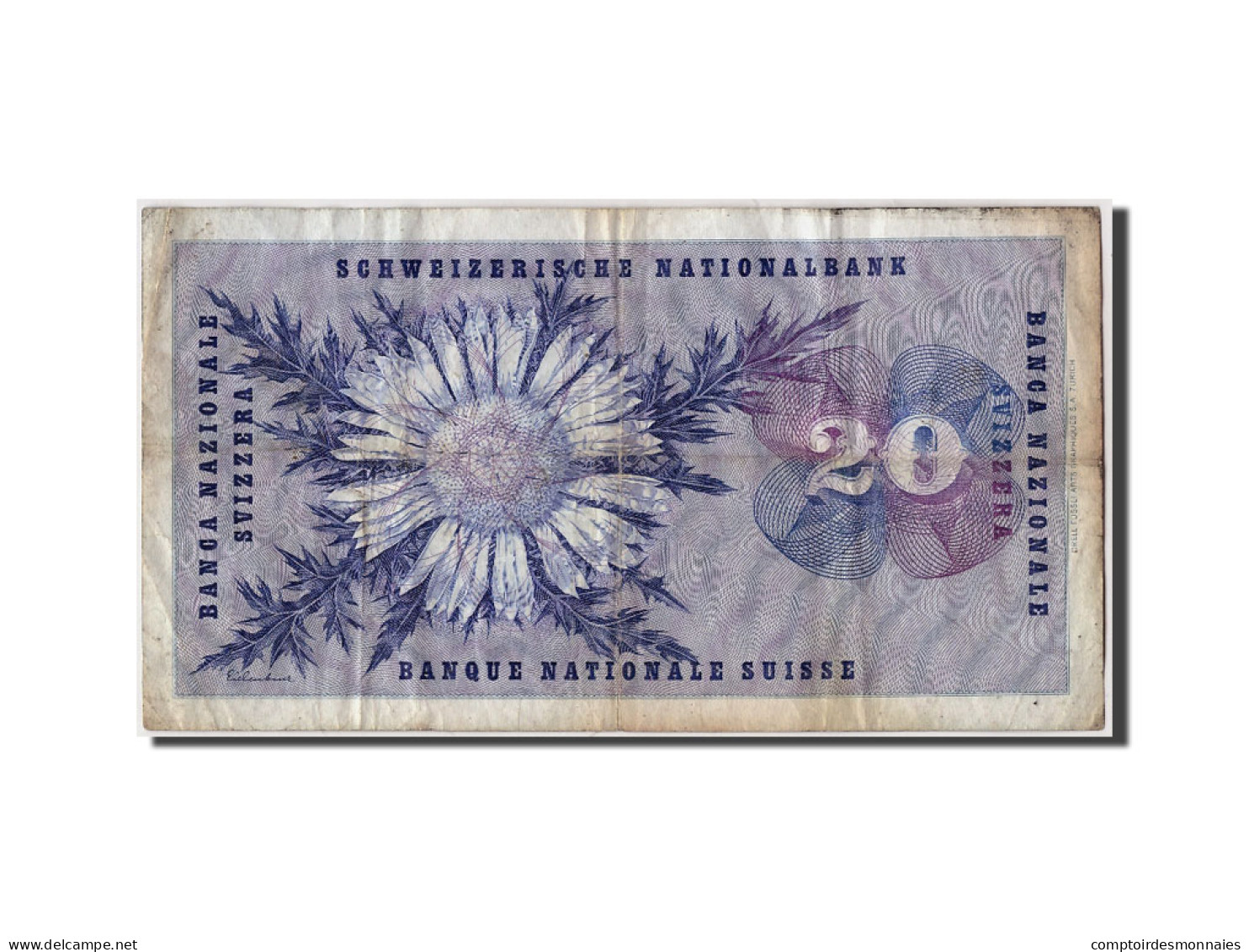 Billet, Suisse, 20 Franken, 1967, 1967-06-30, KM:46o, TB - Suiza