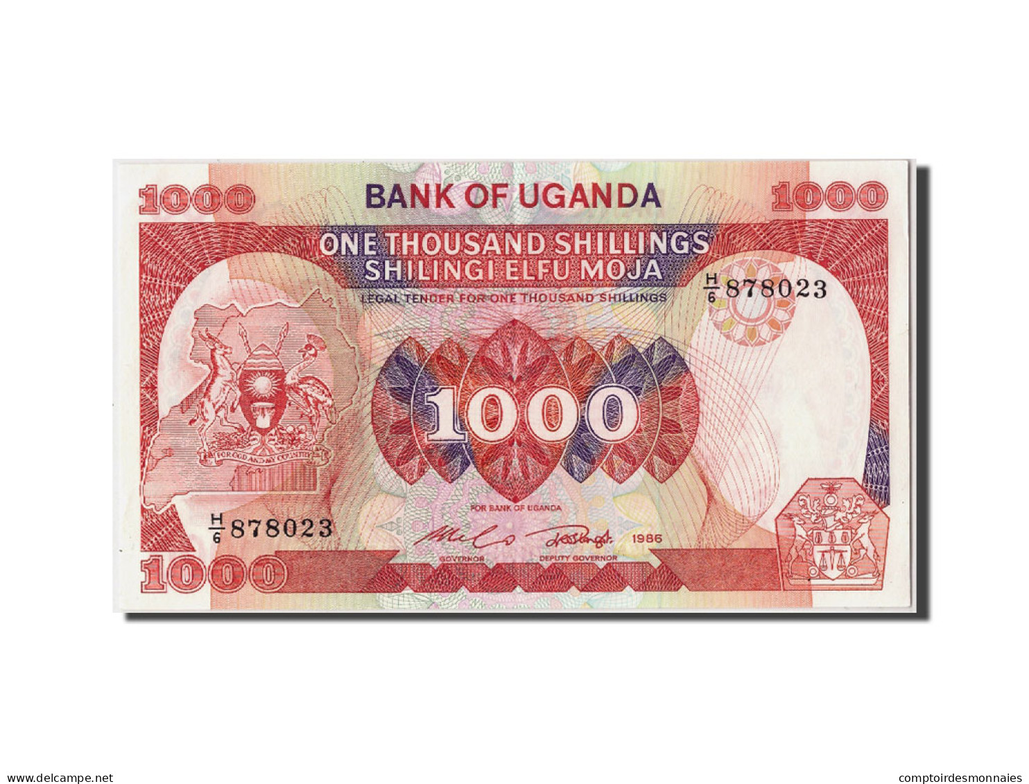 Billet, Uganda, 1000 Shillings, 1986, Undated, KM:26, NEUF - Uganda