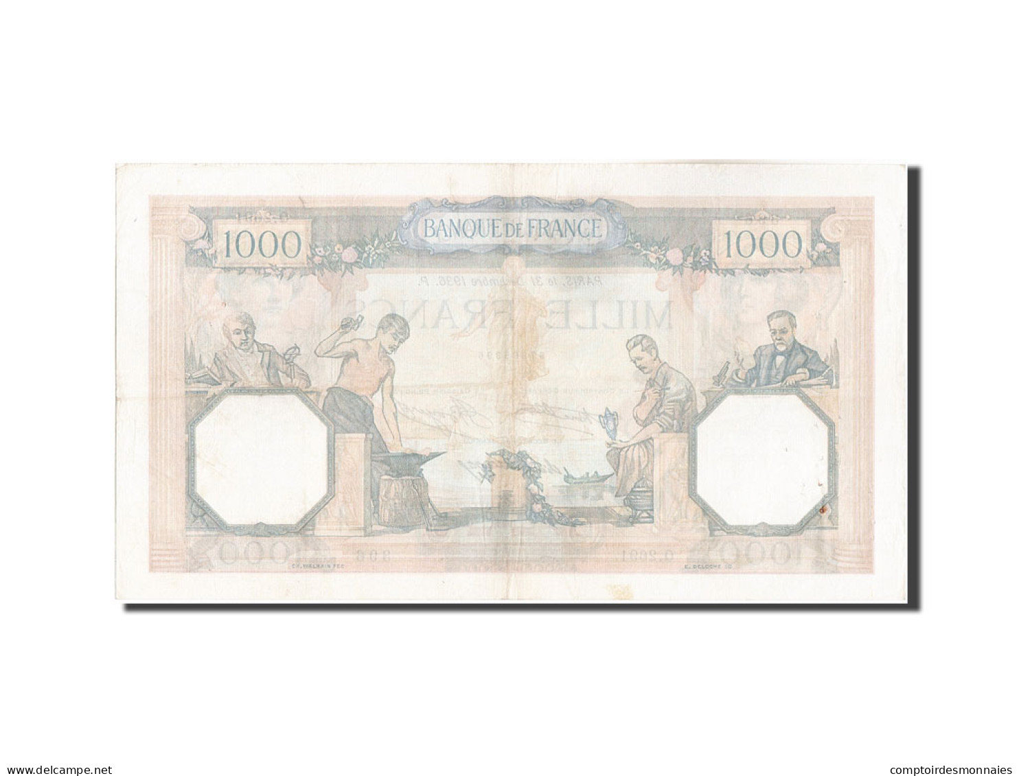 Billet, France, 1000 Francs, 1 000 F 1927-1940 ''Cérès Et Mercure'', 1936 - 1 000 F 1927-1940 ''Cérès Et Mercure''