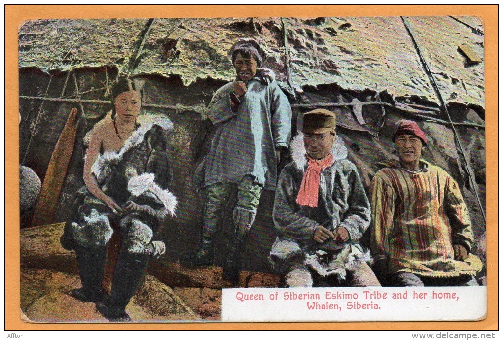 Queen Of Siberian Eskimo Tribe Whalen Siberia 1909 Postcard - Europe