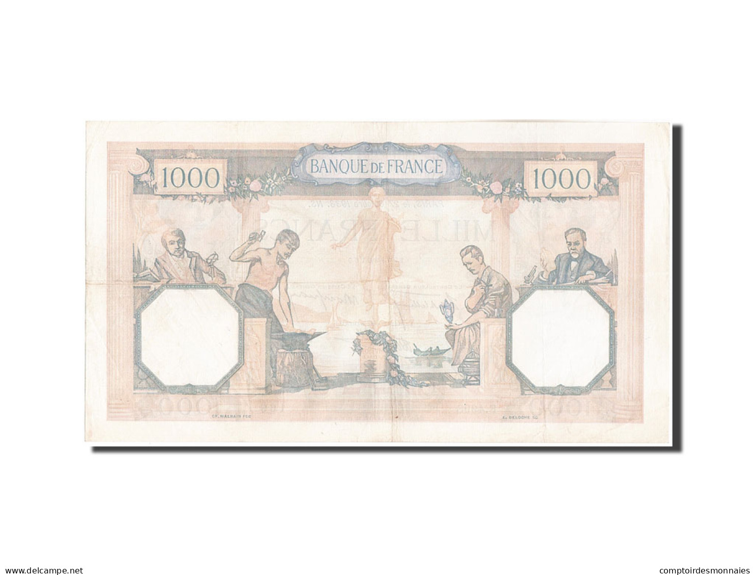 Billet, France, 1000 Francs, 1 000 F 1927-1940 ''Cérès Et Mercure'', 1938 - 1 000 F 1927-1940 ''Cérès Et Mercure''