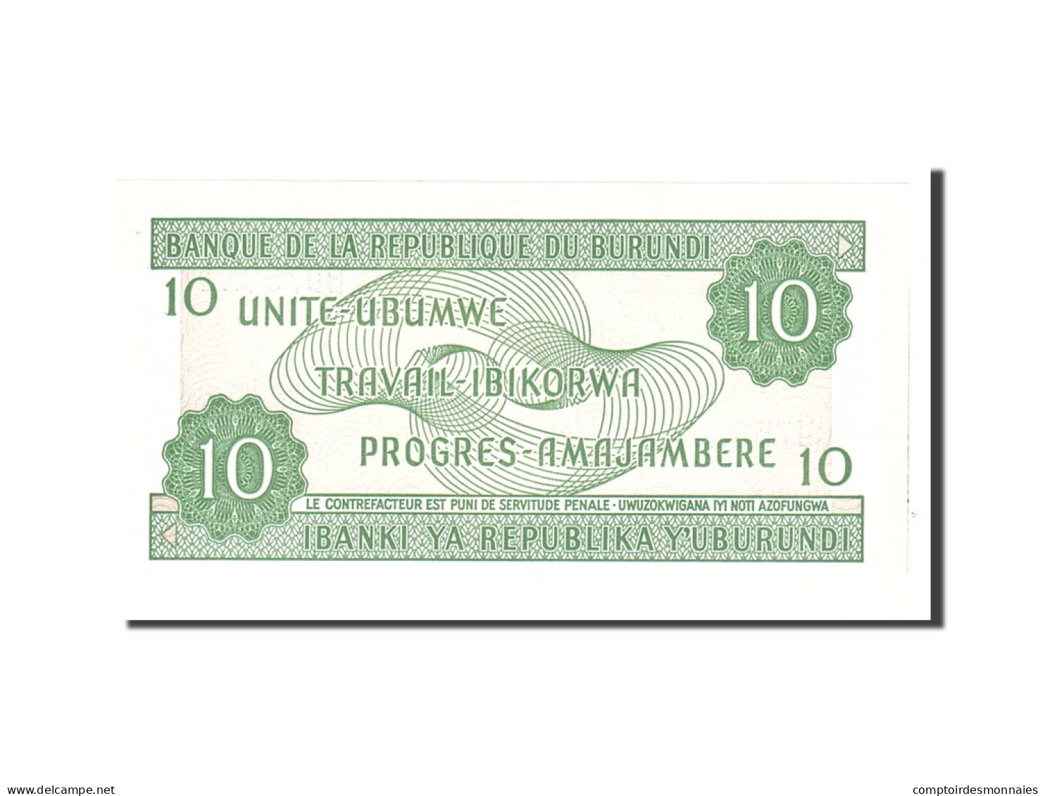 Billet, Burundi, 10 Francs, 2005, Undated, KM:33e, NEUF - Burundi