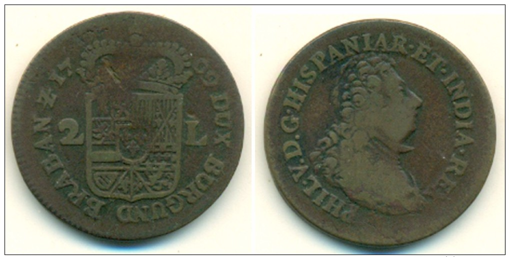 1709 Namen Philips V Dubbele Oord Coin - Andere & Zonder Classificatie