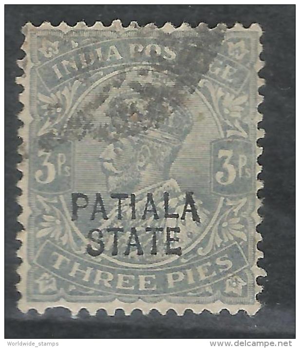 INDIA PATIALA STATE OVER PRINT USED STAMPS - Patiala