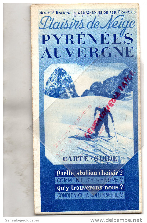 64 - 65-66-63-15-48-SKI PYRENEES-AUVERGNE-BOURBOULE-MONT DORE-LOZERE-LIORAN-MURAT-SANCY-ANDORRE-PUYMORENS-FONT ROMEU- - Dépliants Touristiques