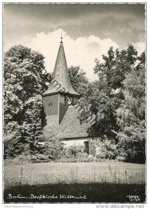 Berlin-Wittenau - Dorfkirche - Foto-AK Grossformat - Popp Verlag Heidelberg - Reinickendorf