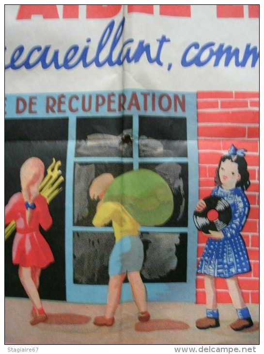 AFFICHE LE SECOURS NATIONAL SIGNE MARIANNE CLOUZOT 120X80CM - Affiches