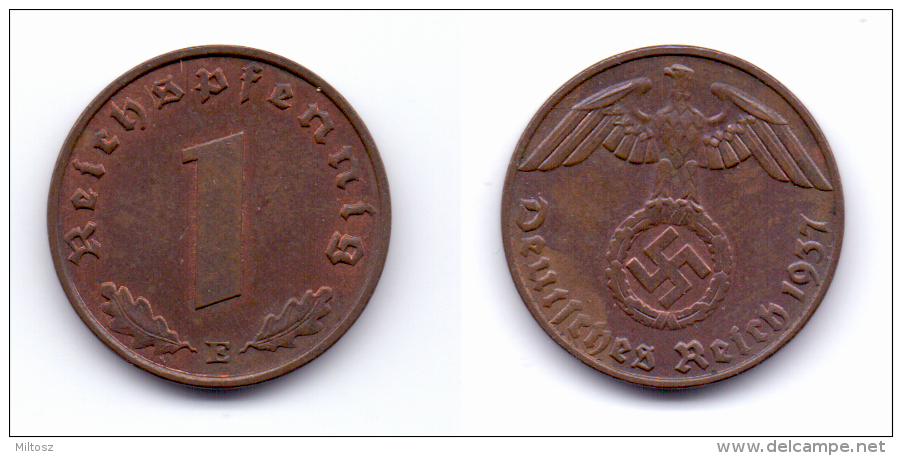 Germany 1 Reichspfennig 1937 E - 1 Reichspfennig