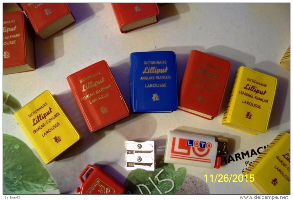 1 LE PLUS PETIT DICTIONNAIRE DU MONDE ? LILLIPUT ALLEMAND FRANCAIS LAROUSSE 3,5X5X2cm 640 PAGES ANNEE 1961 ETAT NEUF