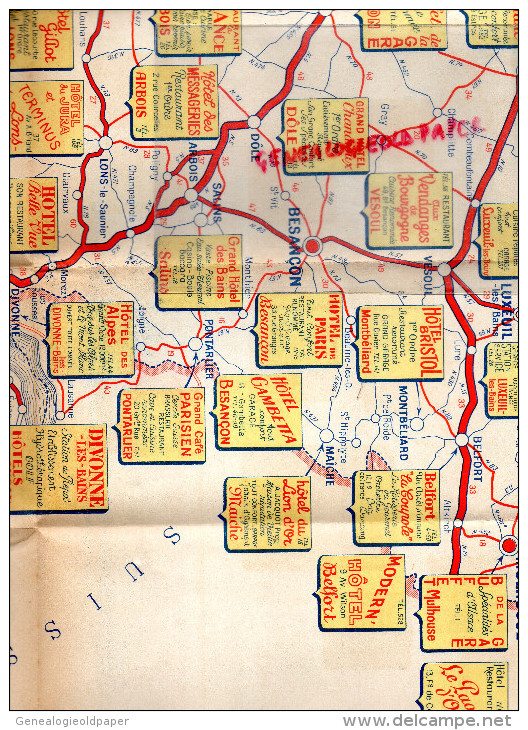 90-BELFORT- VITTEL-GERARDMER-DIVONNE-EVIAN-MULHOUSE-MONTBELIARD-BESANCON-MAICHE-AVALLON-DIJON-DOLE-CHAGNY-LONS -TROYES- - Dépliants Touristiques