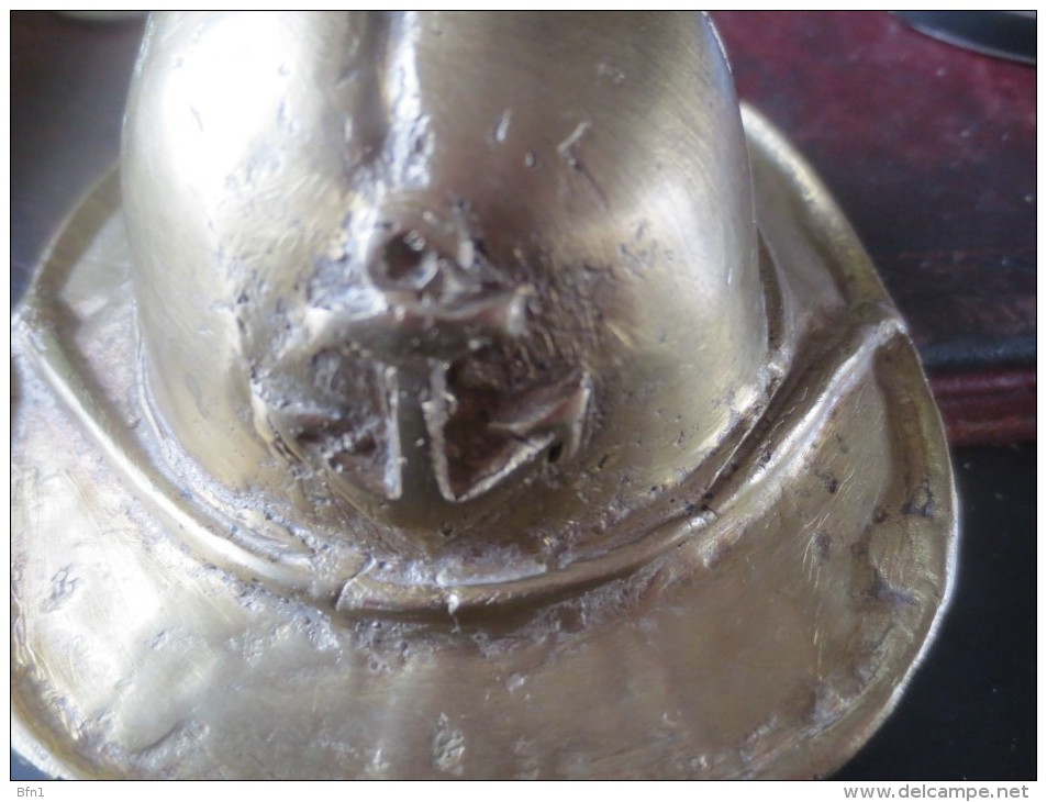 CASQUE MINIATURE ANCRE - BRONZE - VOIR PHOTOS - Firemen