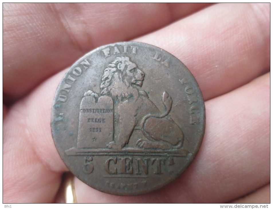 BELGIQE - 5 CENT - 1842- TTB - VOIR PHOTOS - 5 Cent